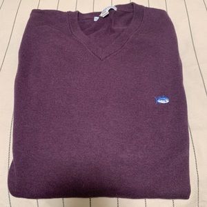 Southern Tide Purple V-Neck Sweater size M